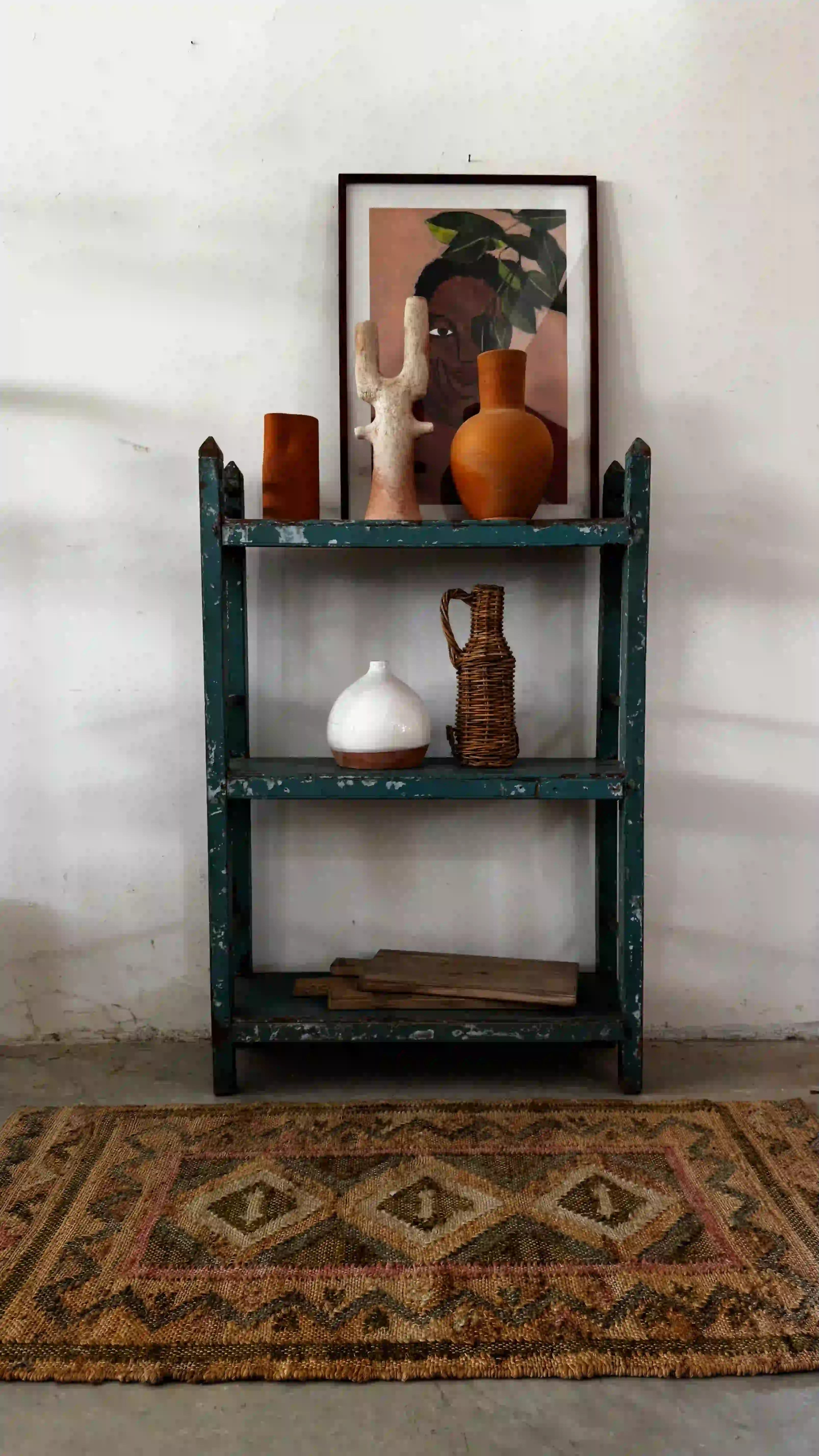 ספריית מדפים טורקיז