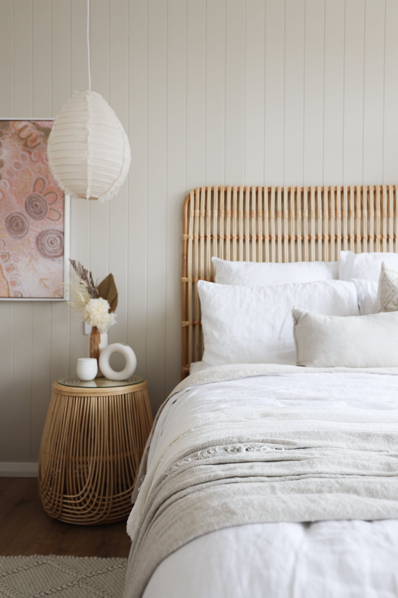 אהיל פשתן עם פרנזים עבודת יד מבאלי