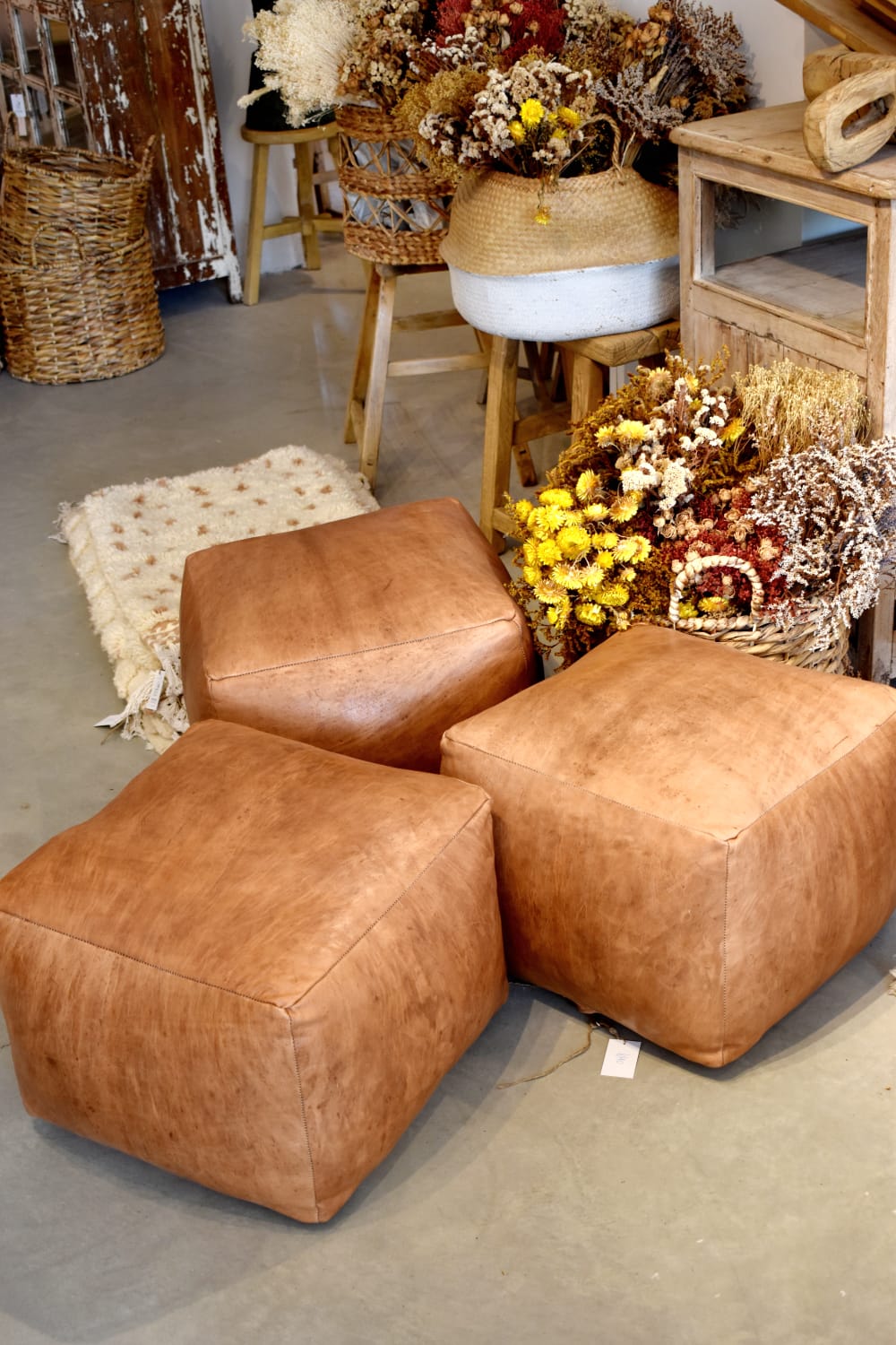 פופי עור מרוקאים