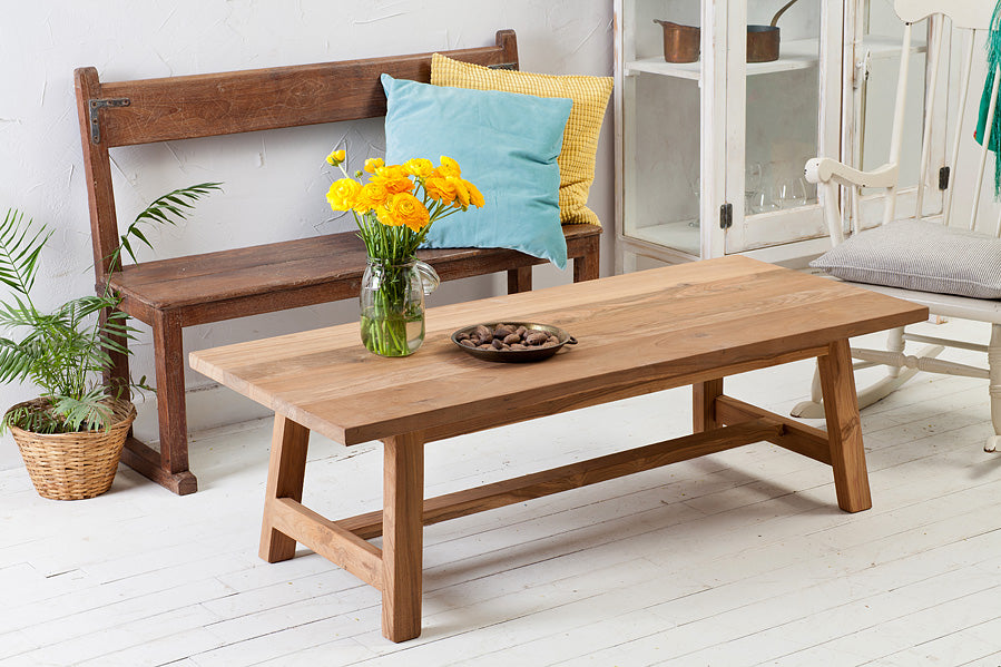 שולחן סלון עץ טיק