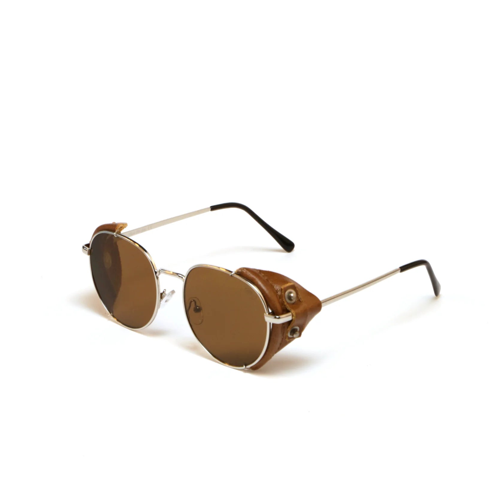 משקפי שמש (מוכספות עור חום)