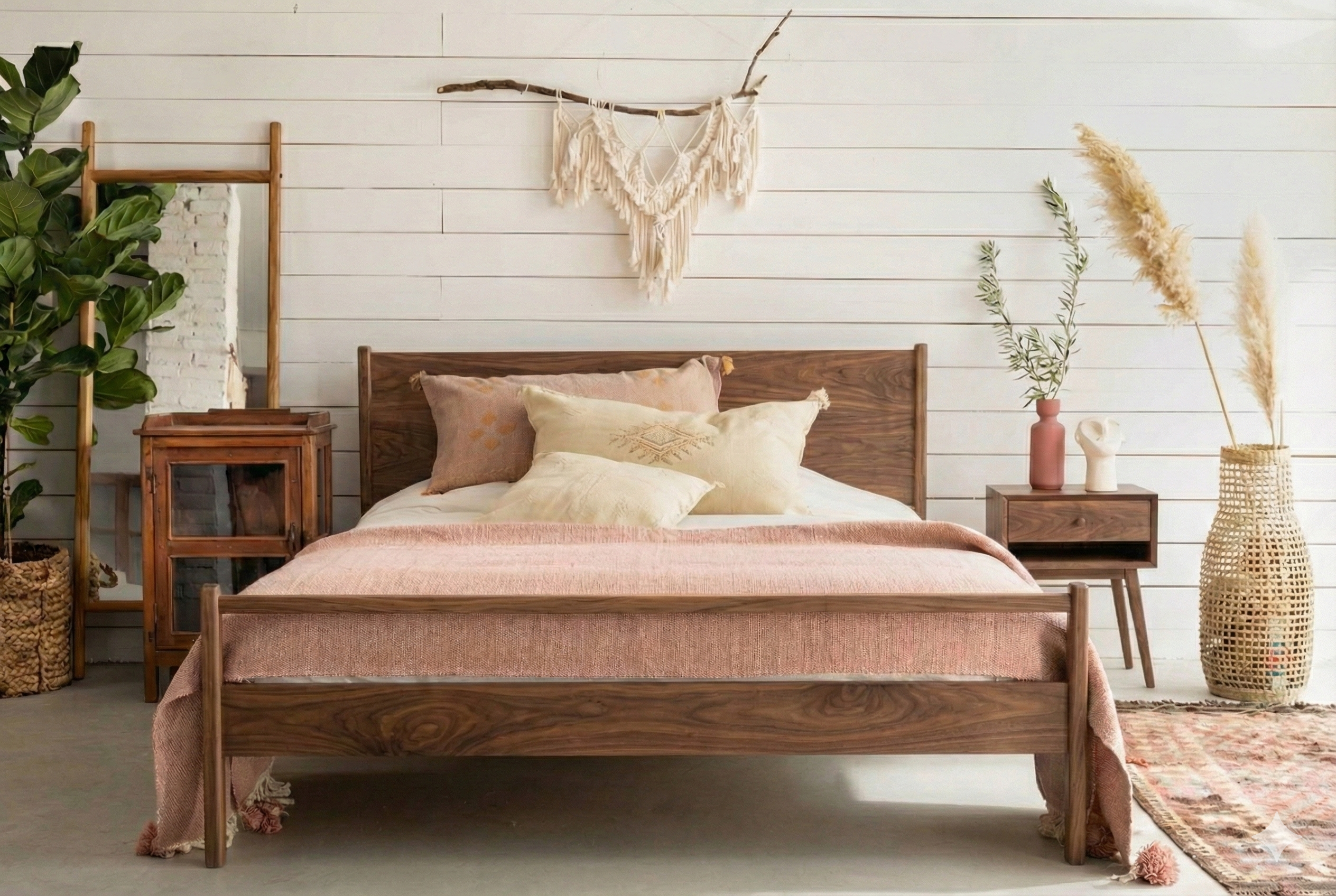 מיטה צרפתית מעץ אלון