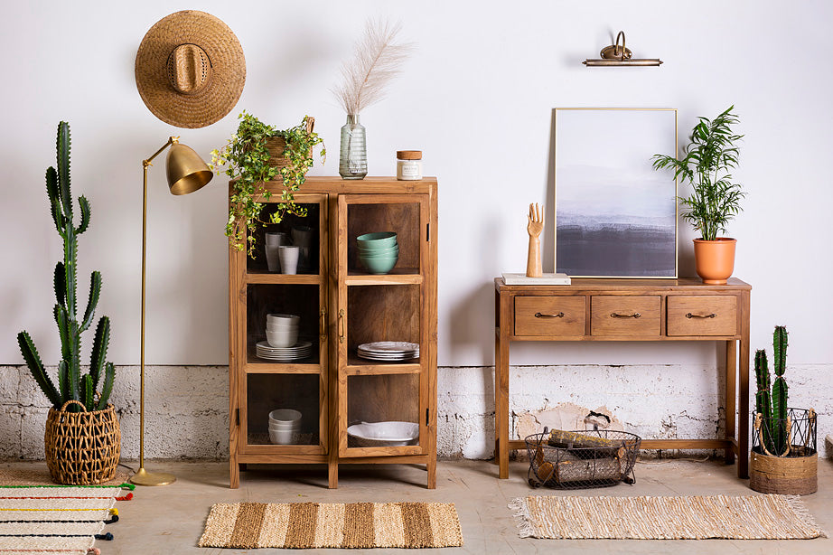 ויטרינה קלאסית מעץ אלון