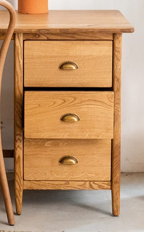 שולחן עבודה עם מגירות מעץ אלון