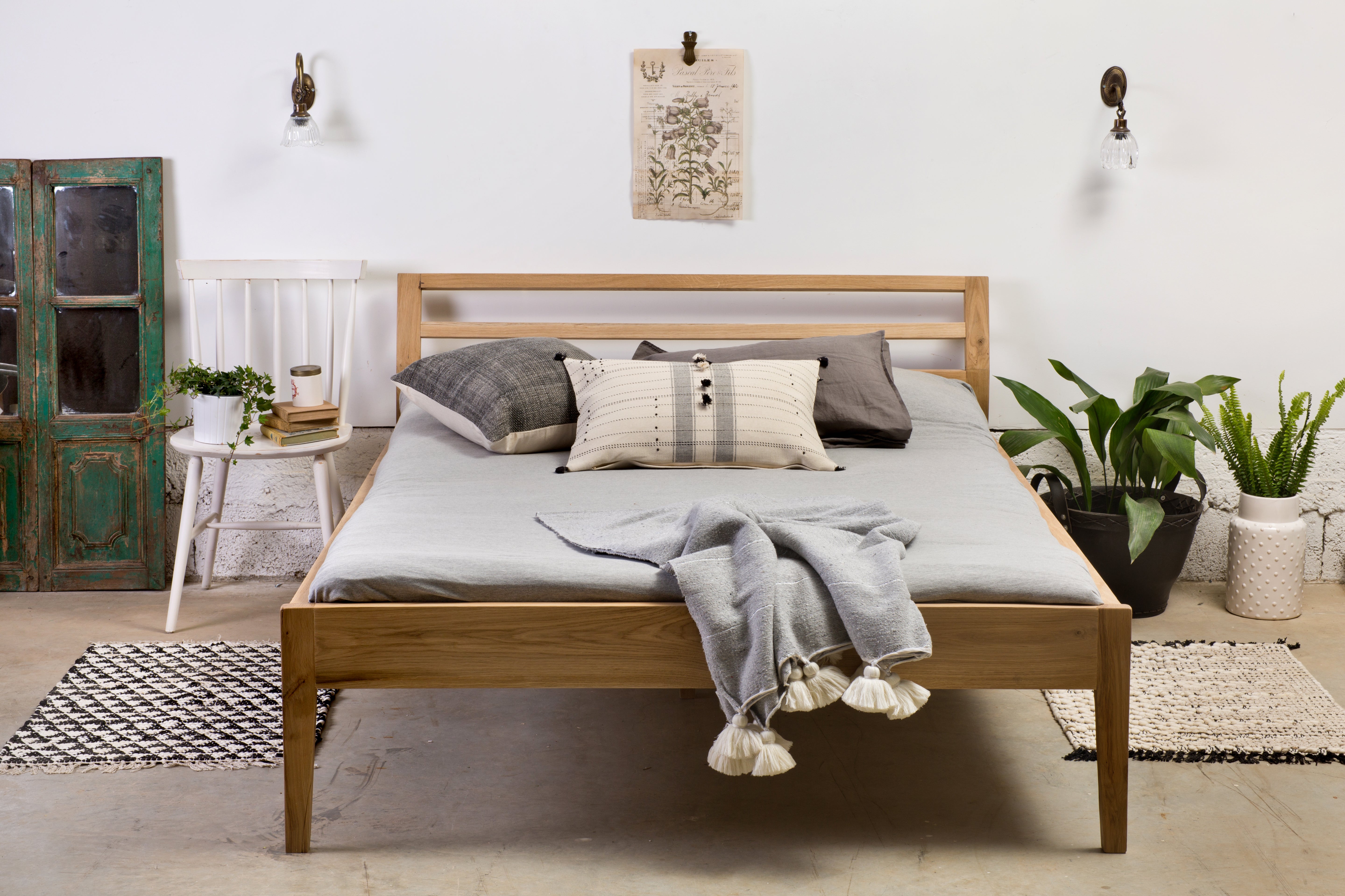 מיטת אלון גב שלבים