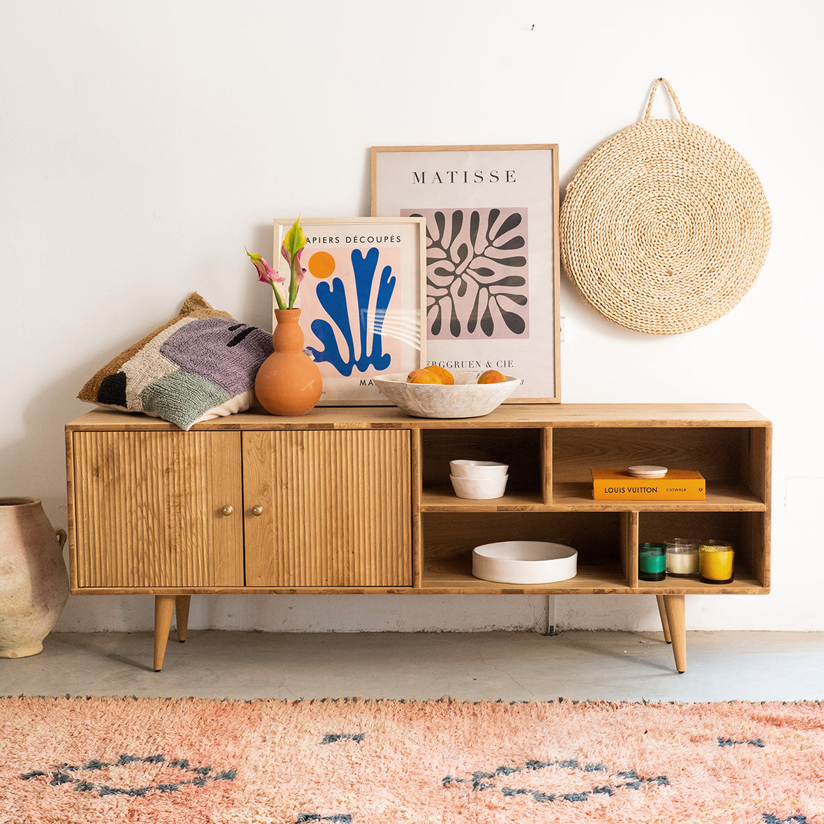 מזנון כפרי מעץ אלון