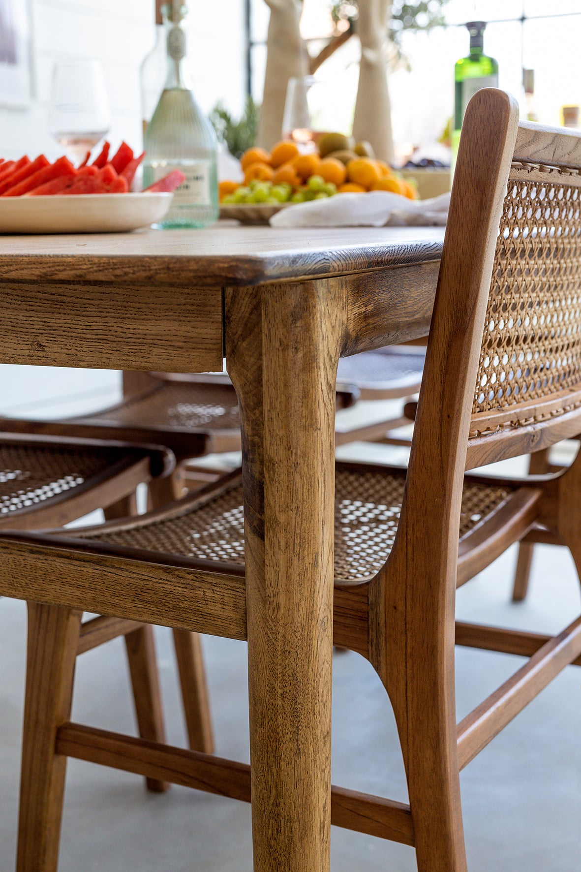 שולחן בוהו מעץ אלון