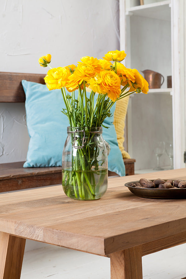 שולחן סלון עץ טיק